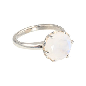 Flore - silberner Flowercup-Ring Mondstein