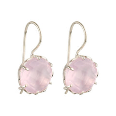 Flore - Flowercup Ohrringe Silber rosa Chalcedon