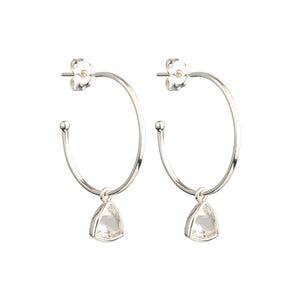 Nova - hope hoop earrings silver medium - 28 mm