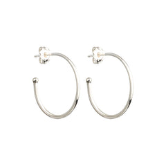 Nova - hope hoop earrings silver medium - 28 mm