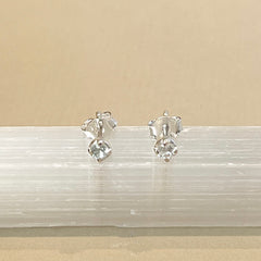 Sumi - Ohrstecker Silber Aquamarin März