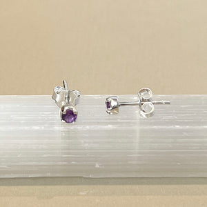 Sumi - sterling silver light amethyst stud earrings June
