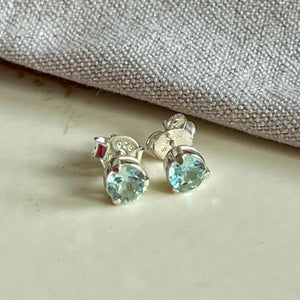 Yaya - Ohrstecker Silber Aquamarin März