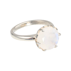 Flore - silberner Flowercup-Ring Mondstein