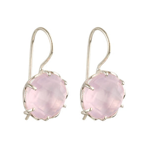 Flore - Flowercup Ohrringe Silber rosa Chalcedon