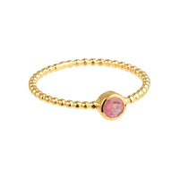 Luna - birthstone ring gold pink tourmaline October