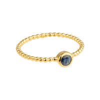 Luna - birthstone ring gold sapphire September