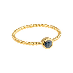 Luna - birthstone ring gold sapphire September
