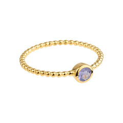 Luna - Geburtssteinring Gold heller Amethyst Juni