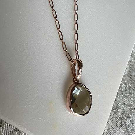 Roségoldene Kette runde Glieder