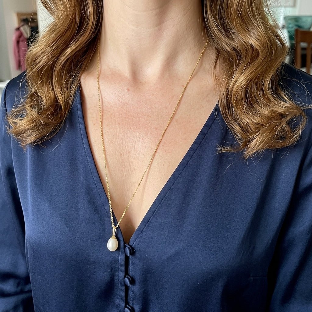 Maeve - gold-plated necklace 40-46 cm round link