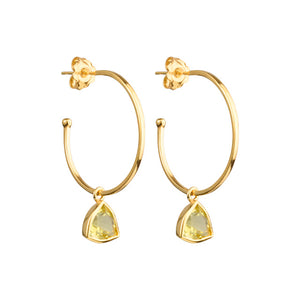 Nova - hope hoop earrings gold medium - 28 mm