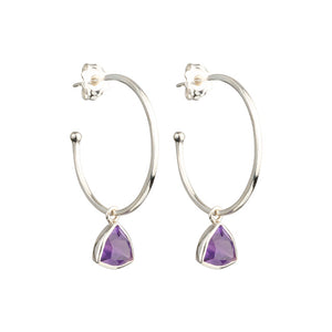 Nova - hope hoop earrings silver medium - 28 mm