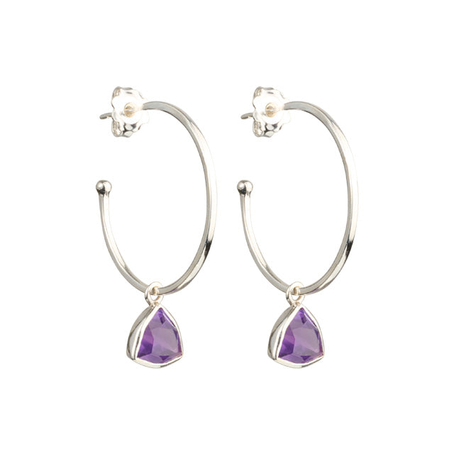 Nova - hope hoop earrings silver medium - 28 mm