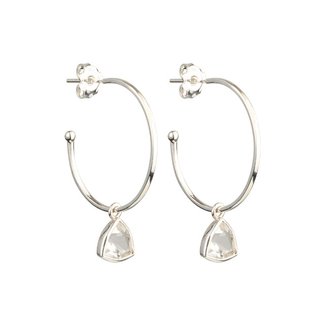 Nova - hope hoop earrings silver medium - 28 mm