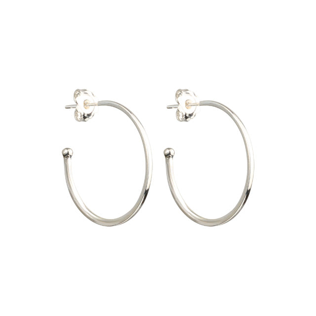 Nova - hope hoop earrings silver medium - 28 mm
