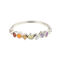 Mare - Wellenring Silber mit Chakra-Edelsteinen