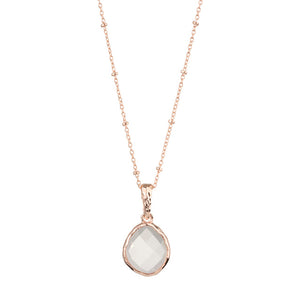 Roségoldene Kette mit runden Gliedern und Kügelchen
