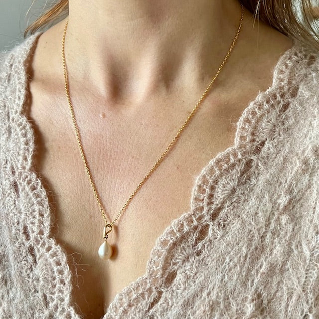 Maeve - gold-plated necklace 40-46 cm round link