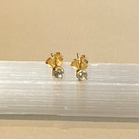 Sumi - Ohrstecker Gold Aquamarin März