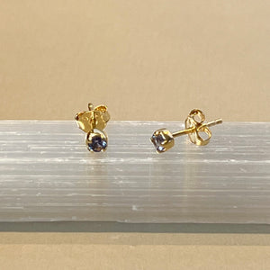 Sumi - Ohrstecker Gold Tansanit Dezember