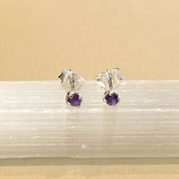 Sumi - Ohrstecker Silber Amethyst Februar
