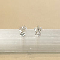 Sumi - Ohrstecker Silber Aquamarin März