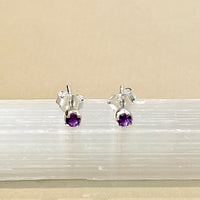 Sumi - Ohrstecker Silber heller Amethyst Juni