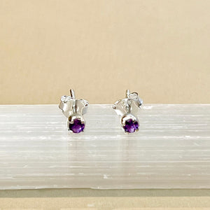 Sumi - sterling silver light amethyst stud earrings June