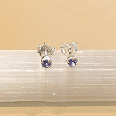 Sumi - silver tanzanite stud earrings December