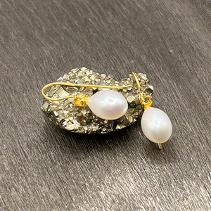 Uma -Perlentropfen mit Citrin-Edelstein Gold