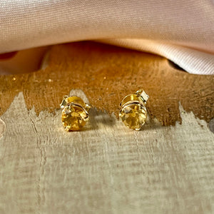 Yaya - Ohrstecker Gold Citrin