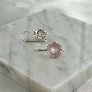 Flore - Flowercup Ohrringe Silber rosa Chalcedon